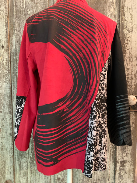Ultra Faux Suede Jacket Red