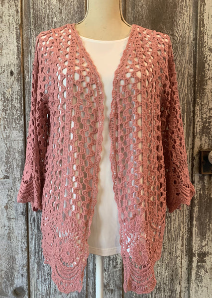 Sale Ember Open Knit Crochet Cardigan